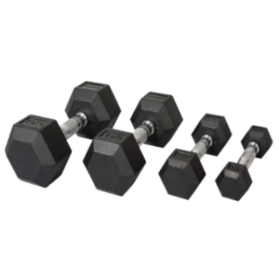 IMPORTED RUBBER COATED HEXAGON DUMBBELL 