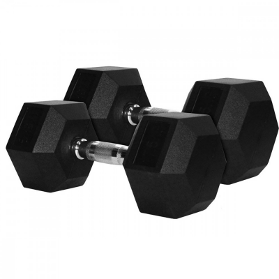 IMPORTED RUBBER COATED HEXAGON DUMBBELL 